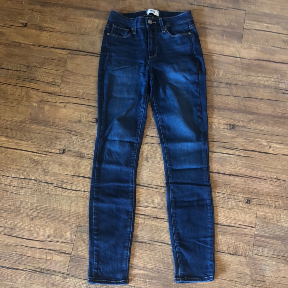 PAIGE jeans. High-waisted skinny. Dark denim, 25
